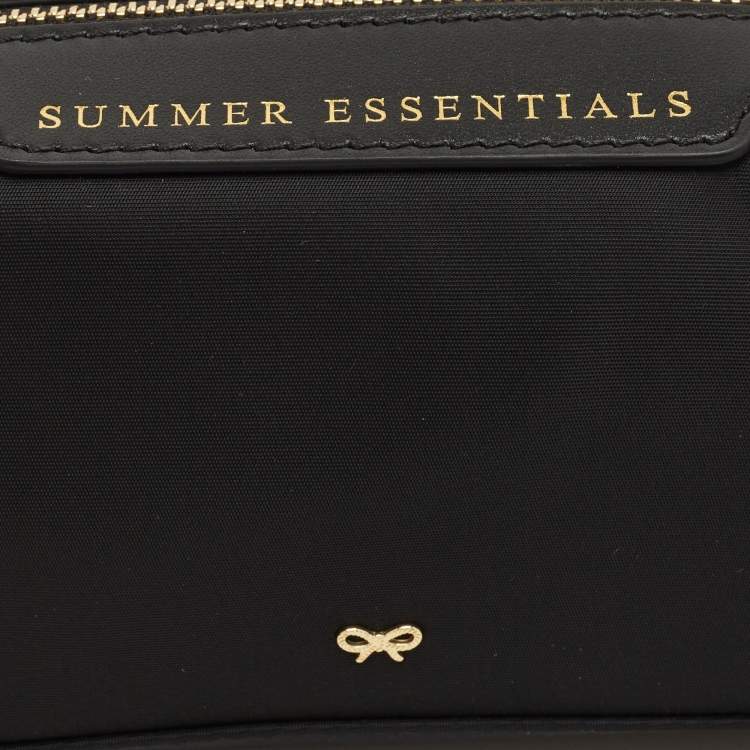 Pre Owned حقيبة صغيرة انيا هندمارش غيرلي ستاف نايلون أسود