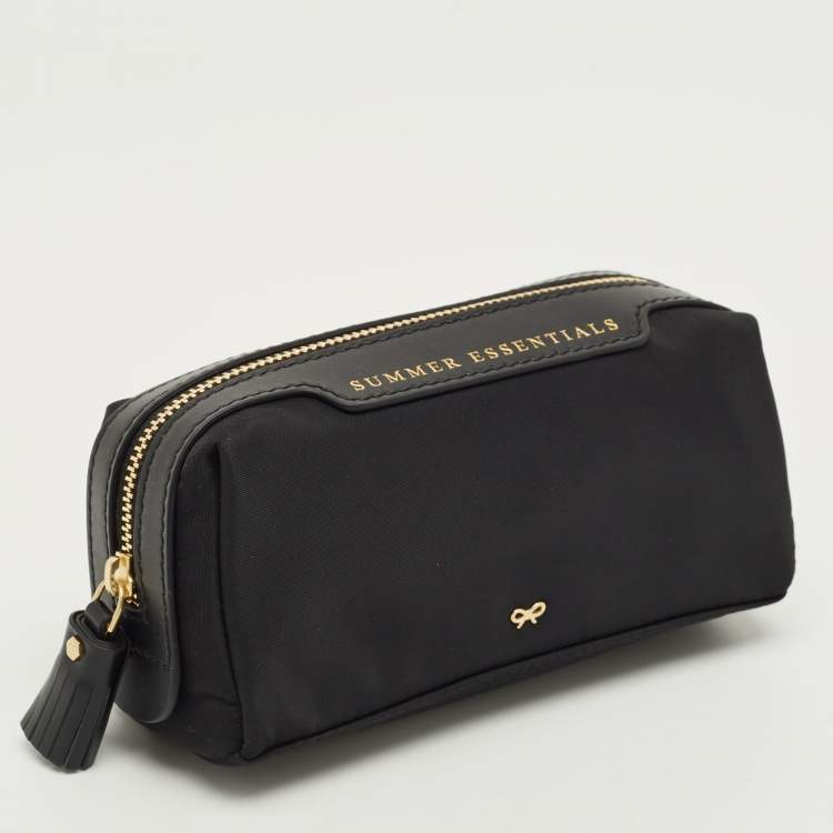 Pre Owned حقيبة صغيرة انيا هندمارش غيرلي ستاف نايلون أسود