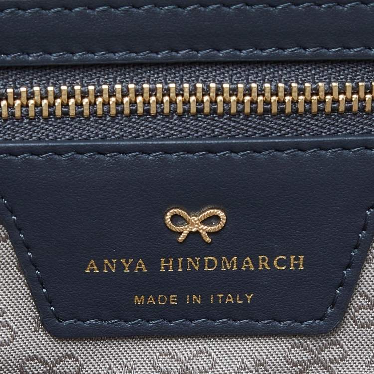 Pre Owned Anya Hindmarch Grey/Black Coated Canvas 'I AM A PLASTIC BAG" Laptop Case