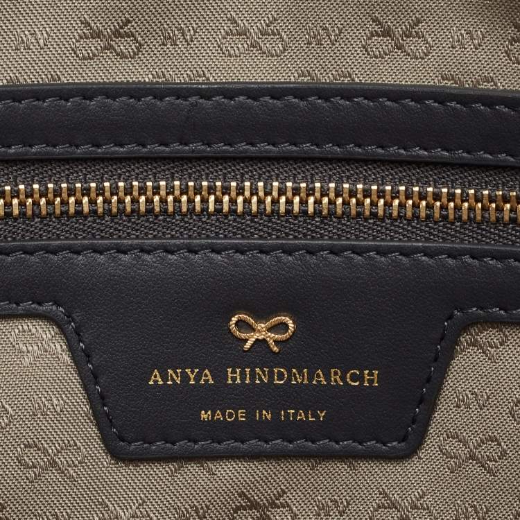 مملوكة مسبقًا Anya Hindmarch 'I AM A PLASTIC BAG" Grey/Black Coated Canvas Laptop Case