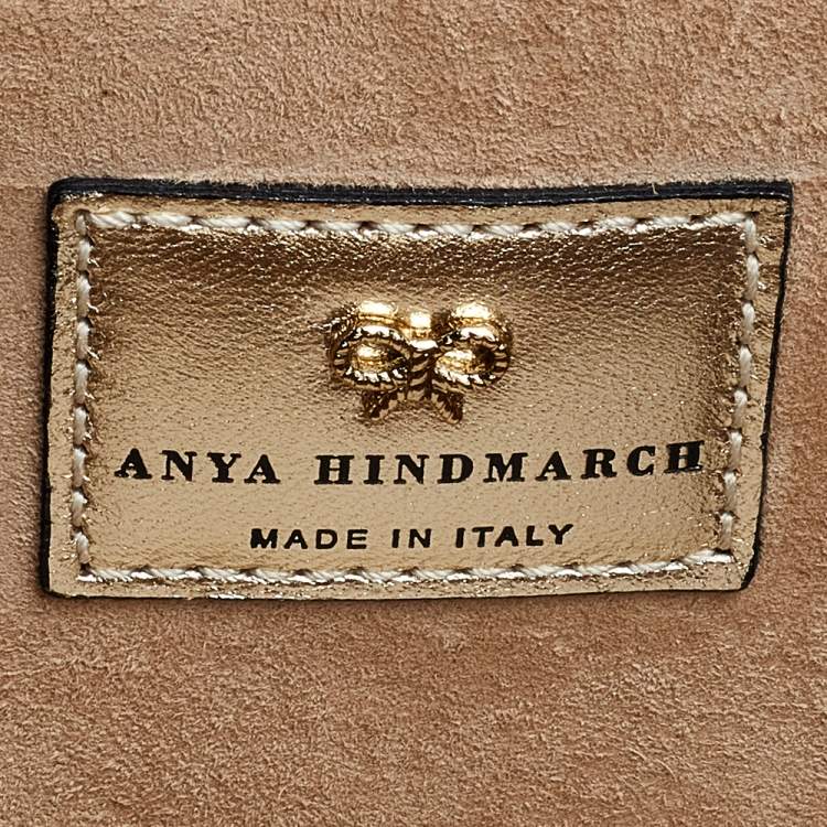 Pre Owned Anya Hindmarch Orange Python Hubba Bubba Clutch