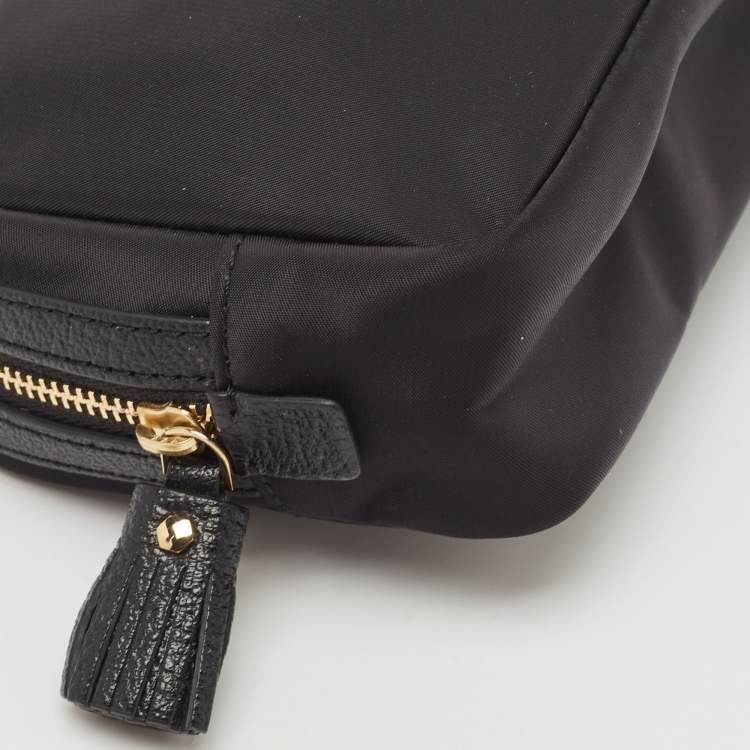 مملوكة مسبقًا Anya Hindmarch Black Nylon Girlie Cosmetic Pouch