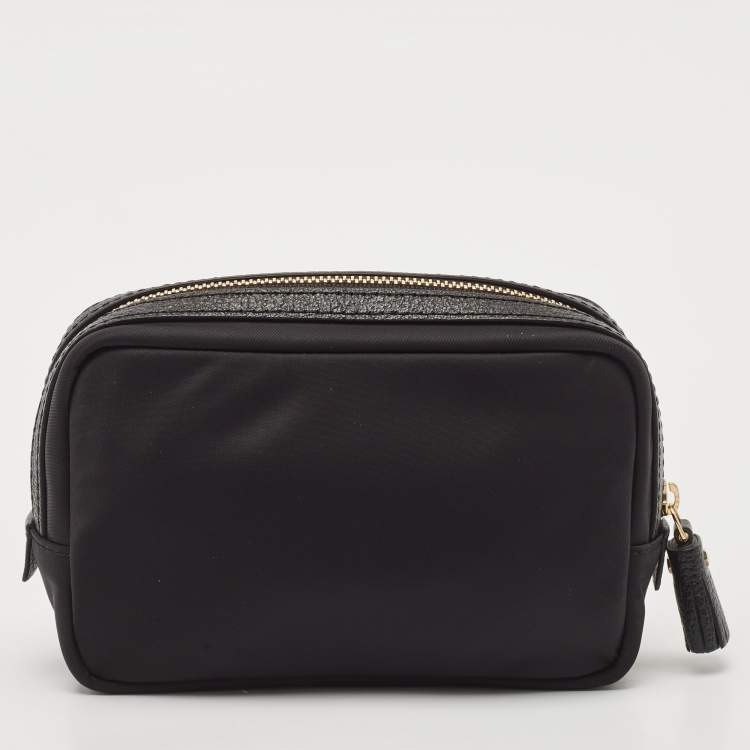 مملوكة مسبقًا Anya Hindmarch Black Nylon Girlie Cosmetic Pouch