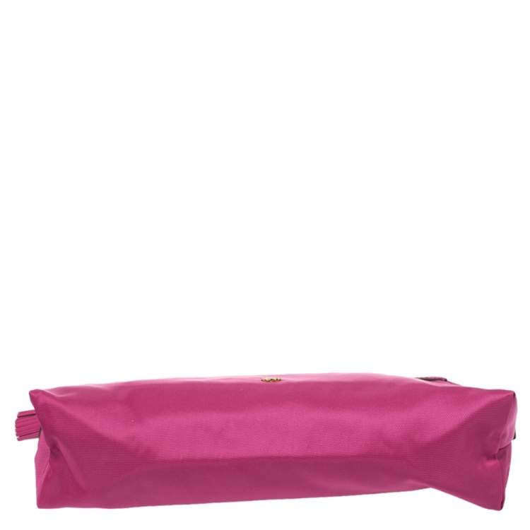 Pre Owned Anya Hindmarch Pink Nylon Suncream Pouch