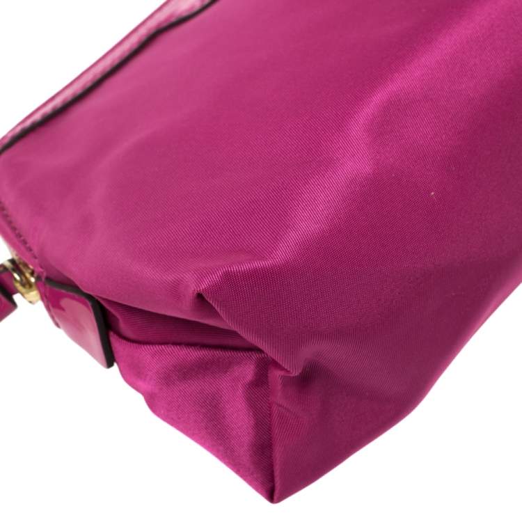 Pre Owned Anya Hindmarch Pink Nylon Suncream Pouch
