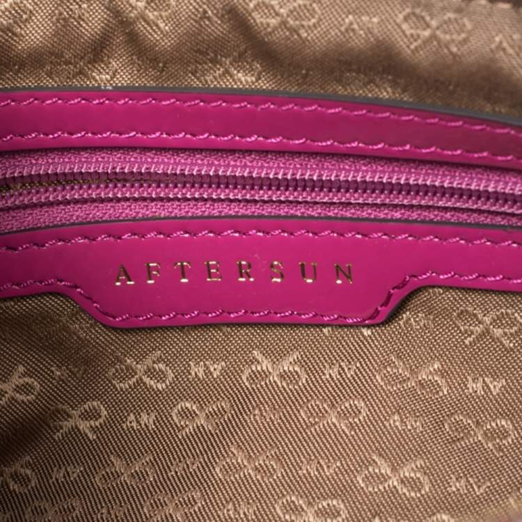 Pre Owned Anya Hindmarch Pink Nylon Suncream Pouch