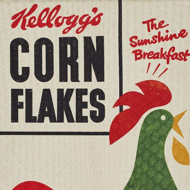 Pre Owned Anya Hindmarch Multicolor Snakeskin Corn Flakes Box Clutch