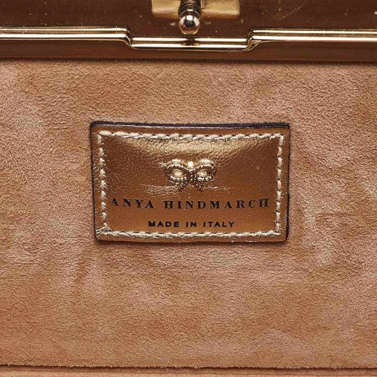 Pre Owned Anya Hindmarch Multicolor Snakeskin Corn Flakes Box Clutch