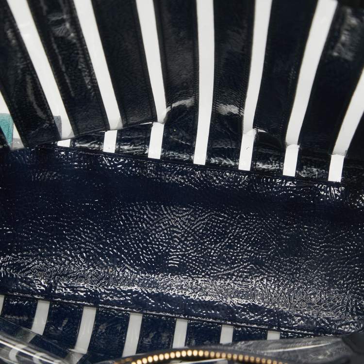 Pre Owned Anya Hindmarch Multicolor Leather and PVC Stripe Tote
