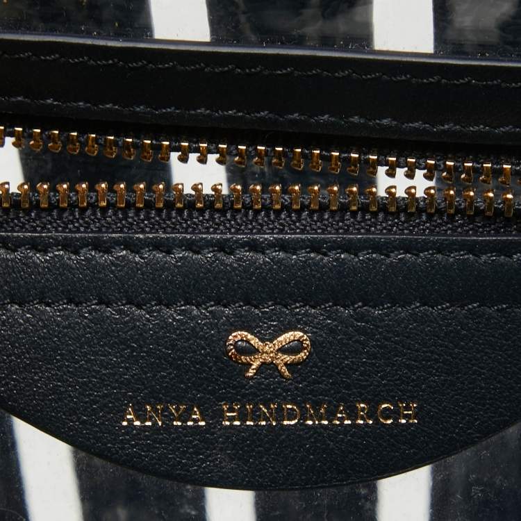 Pre Owned Anya Hindmarch Multicolor Leather and PVC Stripe Tote