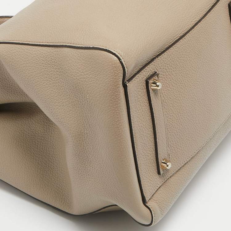 Pre Owned Anya Hindmarch Beige Leather Featherweight Smiley Ebury Tote