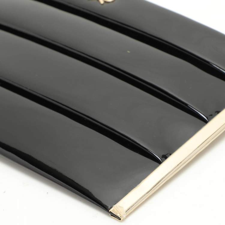 Pre Owned Anya Hindmarch Black Patent Leather Clutch