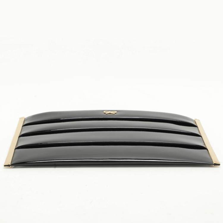 Pre Owned Anya Hindmarch Black Patent Leather Clutch