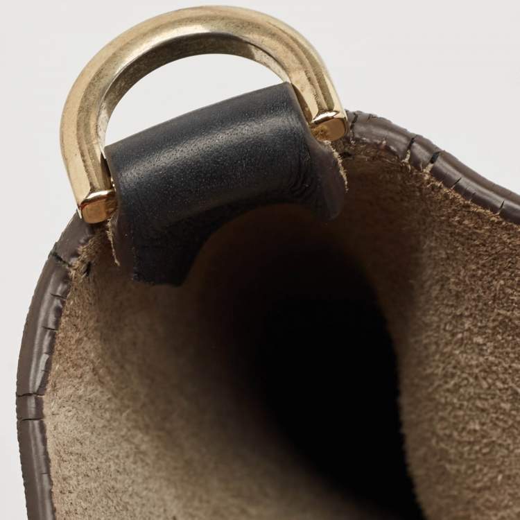 Pre Owned Anya Hindmarch Black Leather Bathurst Lock Egg Top Handle Bag