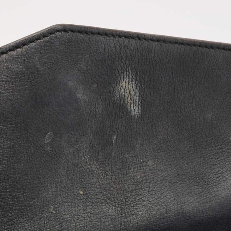 Pre Owned Anya Hindmarch Black Leather Bathurst Lock Egg Top Handle Bag