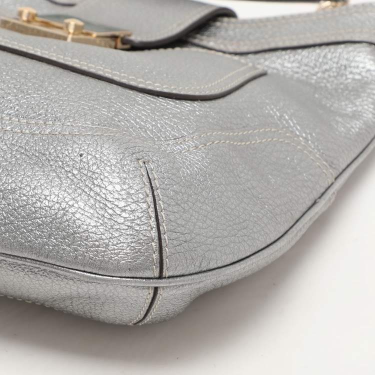 Pre Owned Anya Hindmarch Silver Leather Shoulder Bag