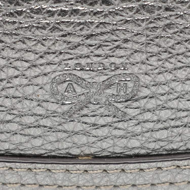 Pre Owned Anya Hindmarch Silver Leather Shoulder Bag