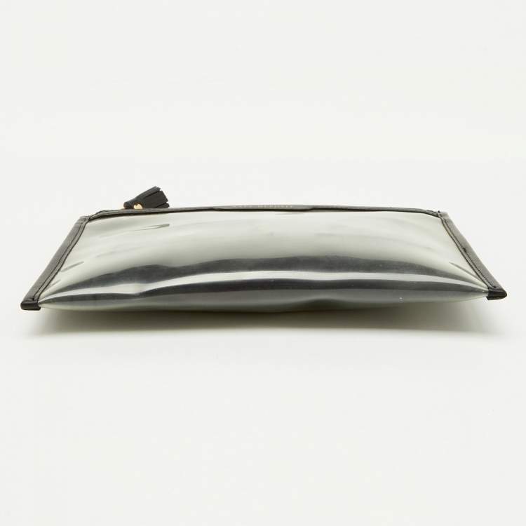 مملوكة مسبقًا Anya Hindmarch Transparent/Black Pvc and Leather Clutch