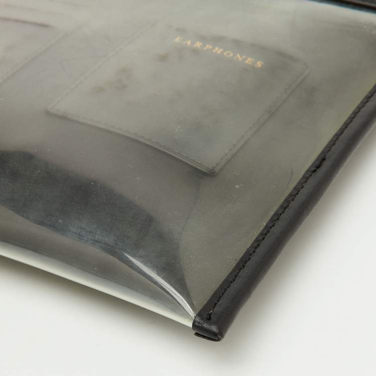 مملوكة مسبقًا Anya Hindmarch Transparent/Black Pvc and Leather Clutch