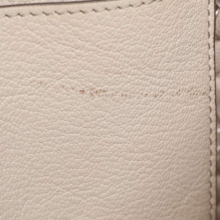 Pre Owned Anya Hindmarch Cream Woven Leather Neeson Tote