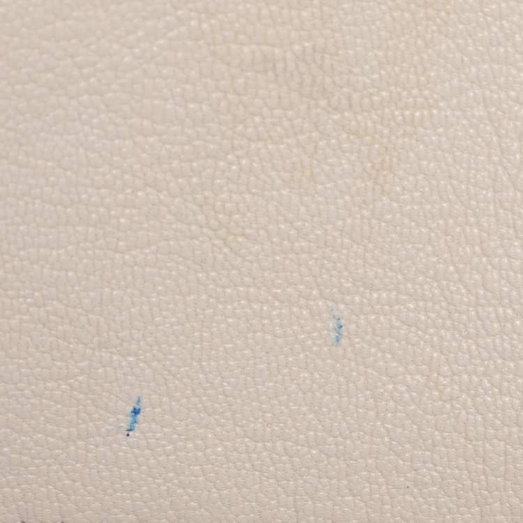 Pre Owned Anya Hindmarch Cream Woven Leather Neeson Tote