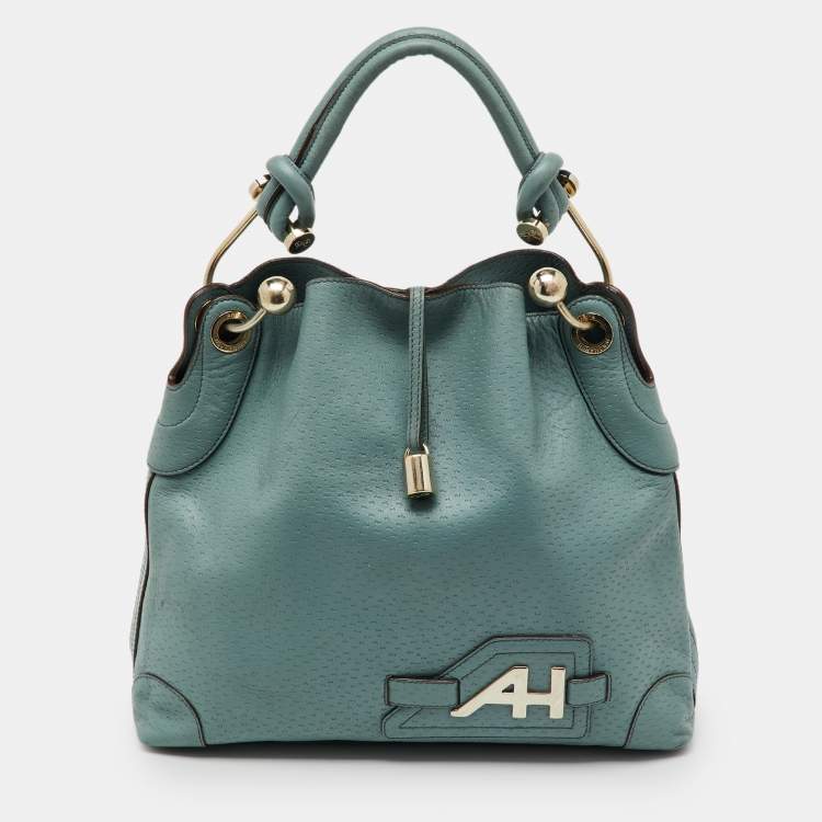 Pre Owned Anya Hindmarch Blue Leather Elrod Hobo
