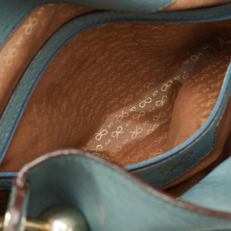 Pre Owned Anya Hindmarch Blue Leather Elrod Hobo