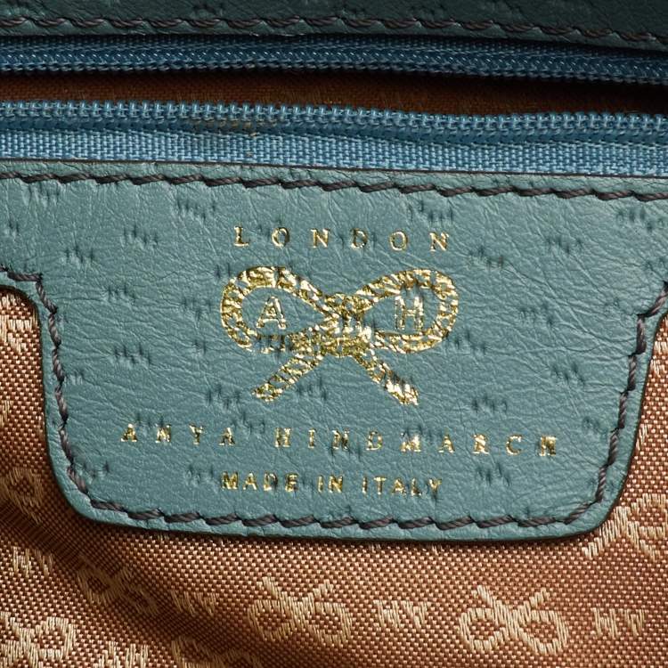 Pre Owned Anya Hindmarch Blue Leather Elrod Hobo