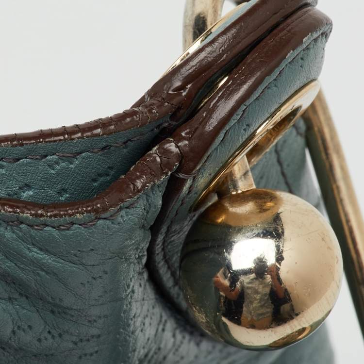 Pre Owned Anya Hindmarch Blue Leather Elrod Hobo