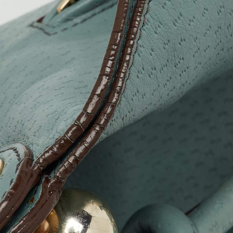 Pre Owned Anya Hindmarch Blue Leather Elrod Hobo