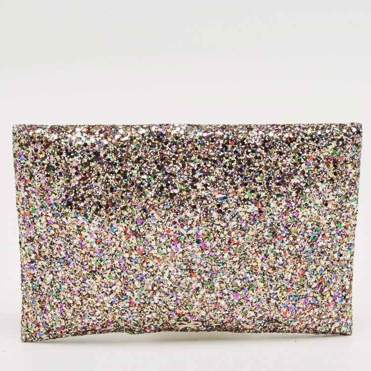 Pre Owned Anya Hindmarch Multicolor Glitter Valorie Clutch