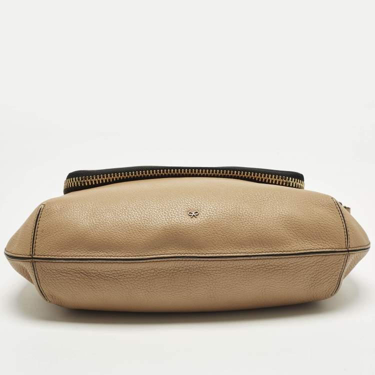 Pre Owned Anya Hindmarch Maxi Zip Brown Leather Hobo