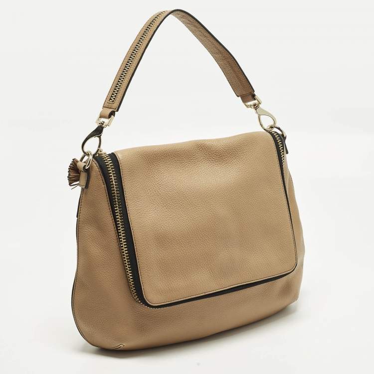 Pre Owned Anya Hindmarch Maxi Zip Brown Leather Hobo