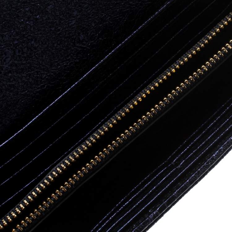 Pre Owned Anya Hindmarch Metallic Multicolor Ceramic Effect Patent Leather Continental Wallet