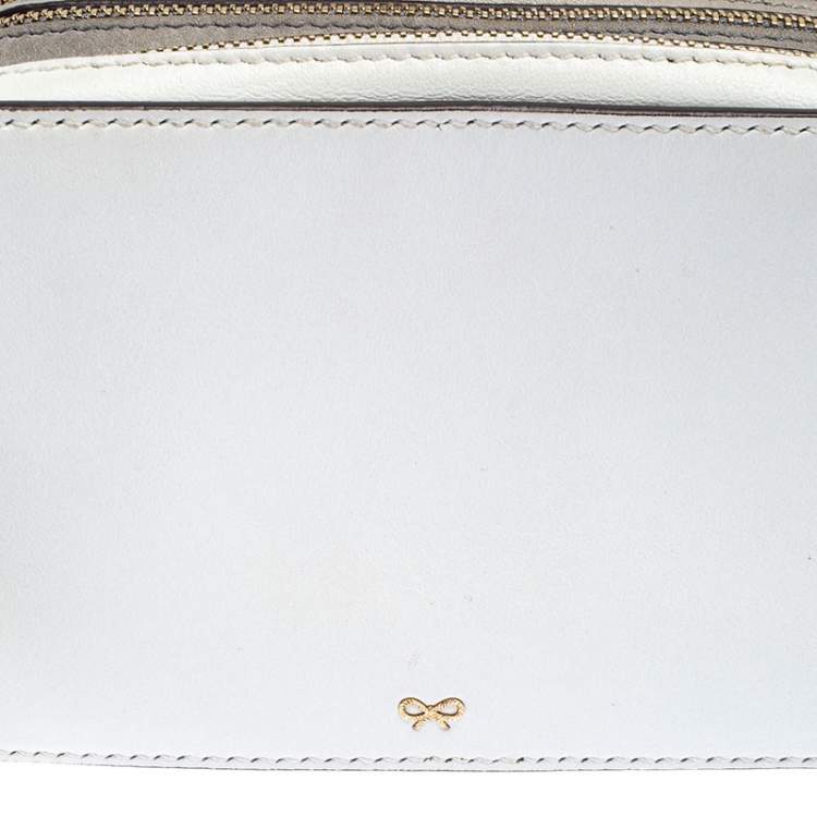 Pre Owned Anya Hindmarch Multicolor Leather Stack Multi Compartment Wrislet Clutch 