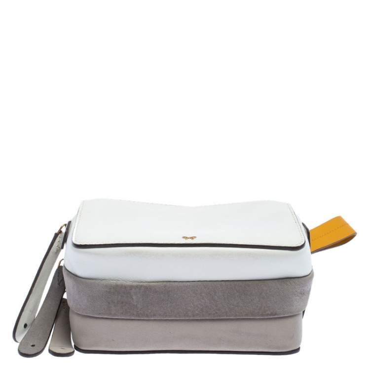Pre Owned Anya Hindmarch Multicolor Leather Stack Multi Compartment Wrislet Clutch 