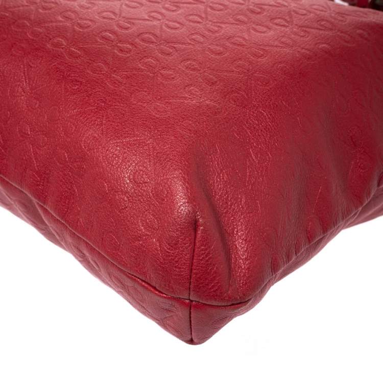 Pre Owned Anya Hindmarch Red Leather Tassel Tote