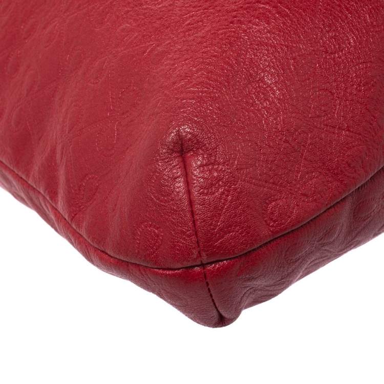 Pre Owned Anya Hindmarch Red Leather Tassel Tote