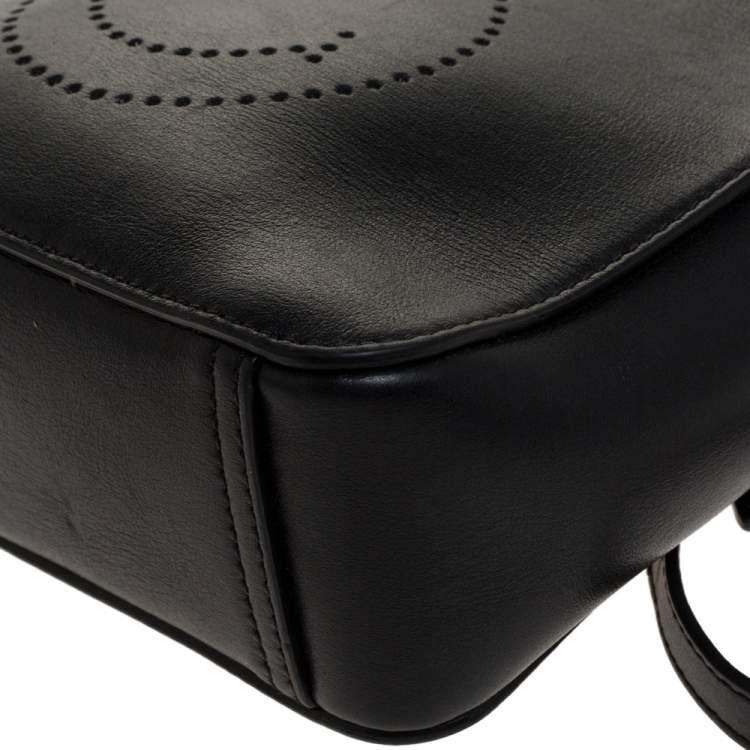 Pre Owned Anya Hindmarch Black Leather Smiley Crossbody Bag