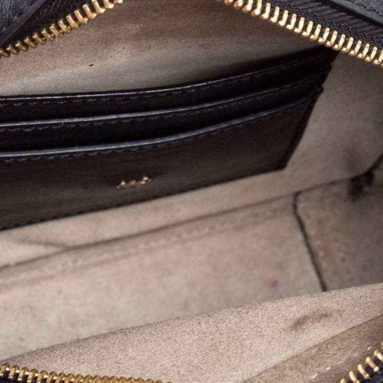 Pre Owned Anya Hindmarch Black Leather Smiley Crossbody Bag