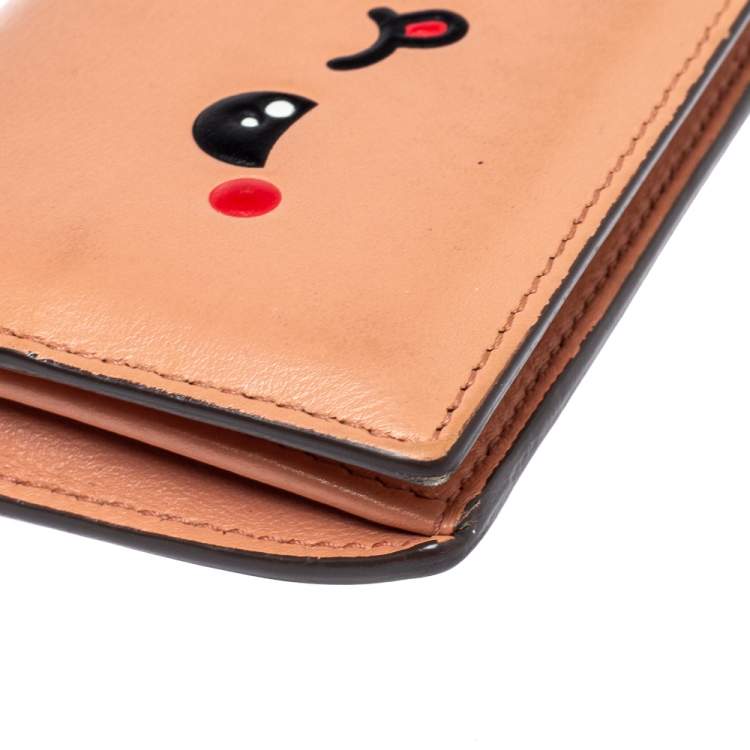 Pre Owned Anya Hindmarch Powder Pink Leather Card Case 