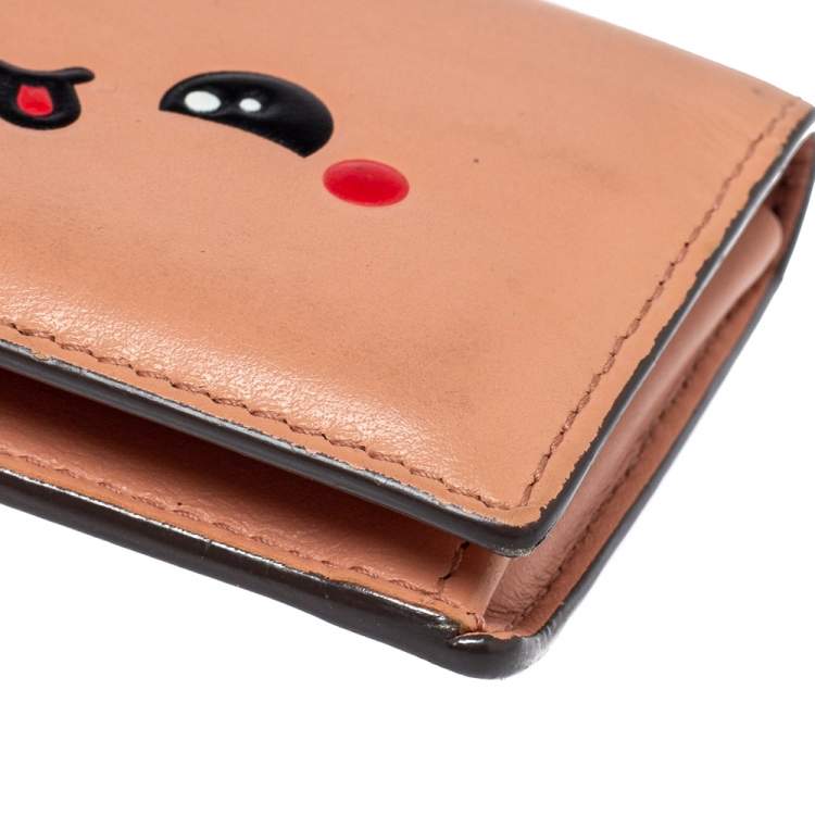 Pre Owned Anya Hindmarch Powder Pink Leather Card Case 