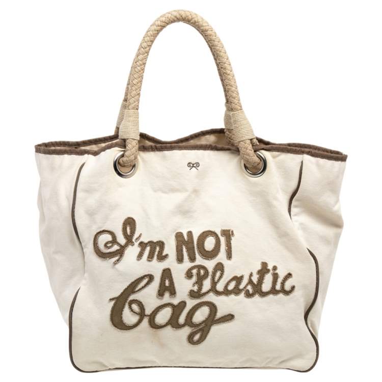 Anya Hindmarch I'm Not A Plastic Bag Canvas Tote Anya