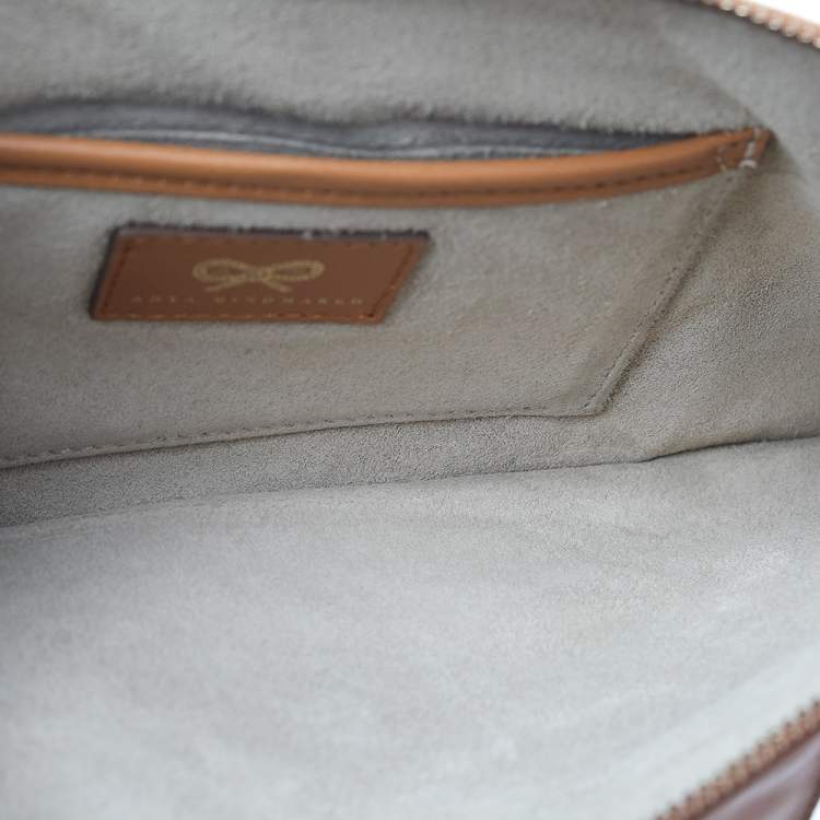 Pre Owned Anya Hindmarch Brown Leather Flap Clutch