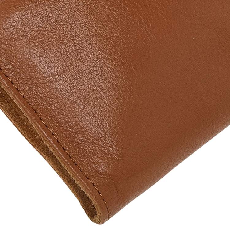 Pre Owned Anya Hindmarch Brown Leather Flap Clutch