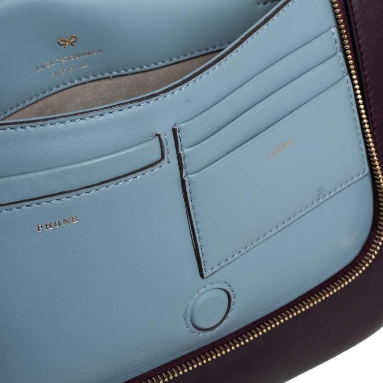 Pre Owned Anya Hindmarch Burgundy Leather Vere Satchel