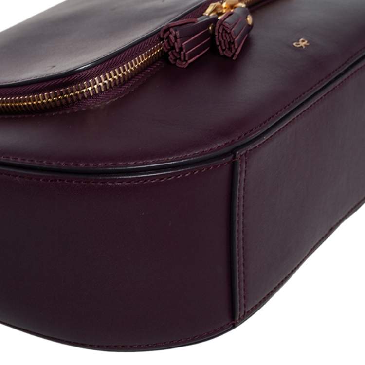 Pre Owned Anya Hindmarch Burgundy Leather Vere Satchel
