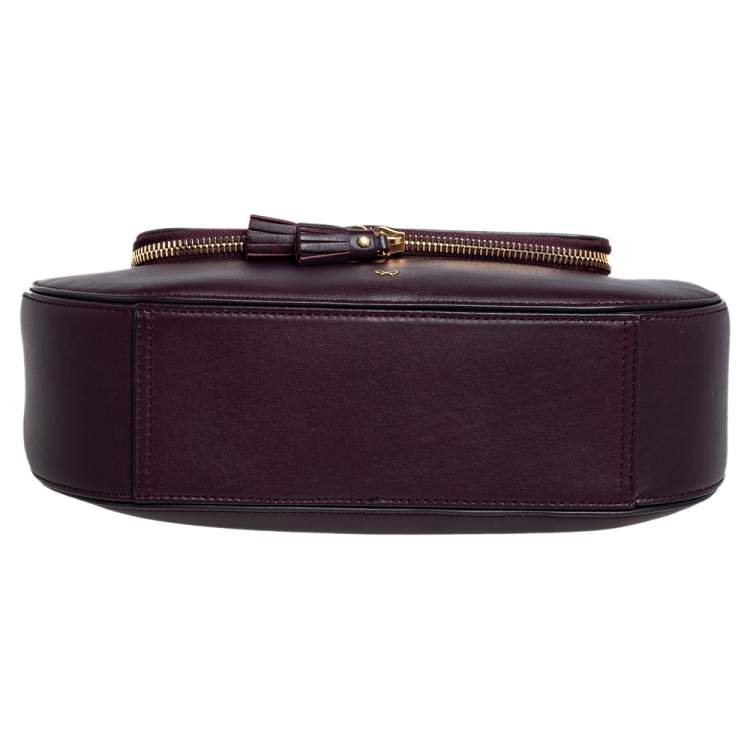 Pre Owned Anya Hindmarch Burgundy Leather Vere Satchel