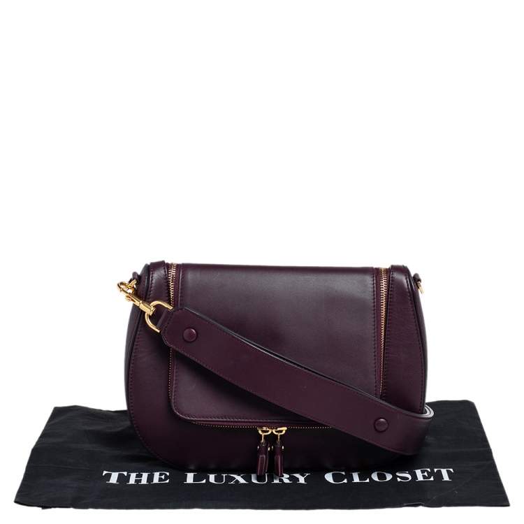 Pre Owned Anya Hindmarch Burgundy Leather Vere Satchel