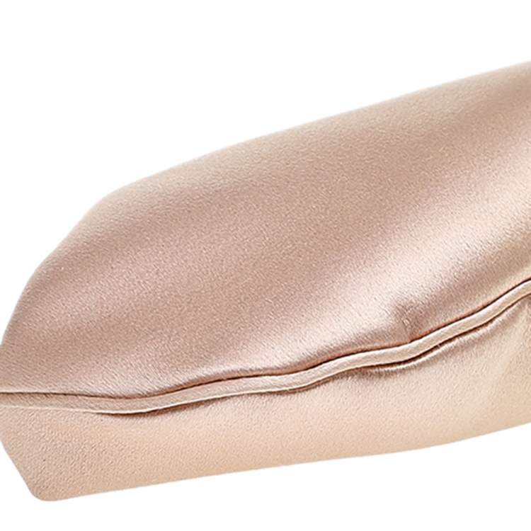 Pre Owned Anya Hindmarch Peach Satin Kisslock Clutch